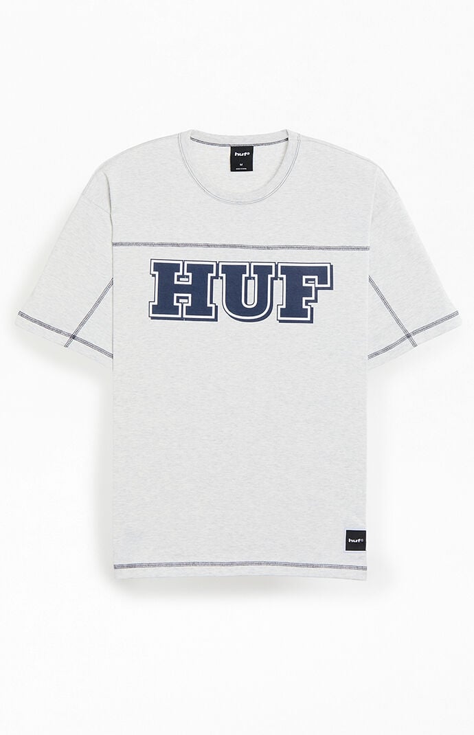 Huf Men's Legacy Football T-shirt In Heather Gray