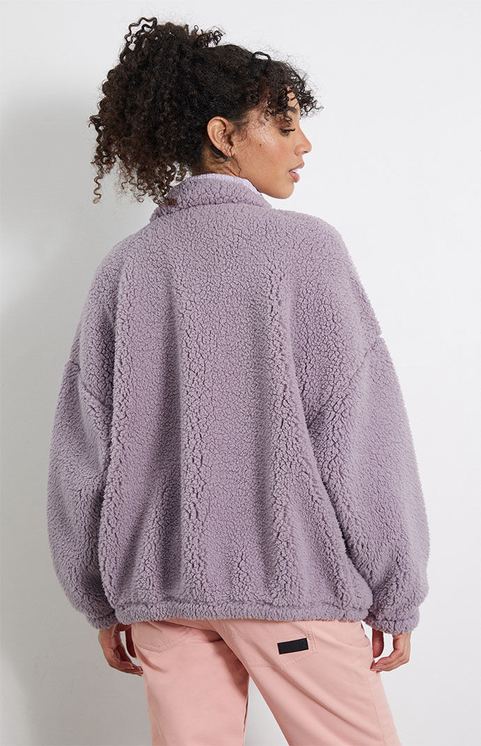 Oversized sherpa top jacket