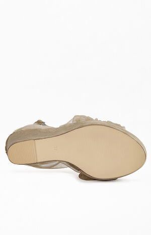 Women's Ballerine Nude Wedge Sandals image number 5