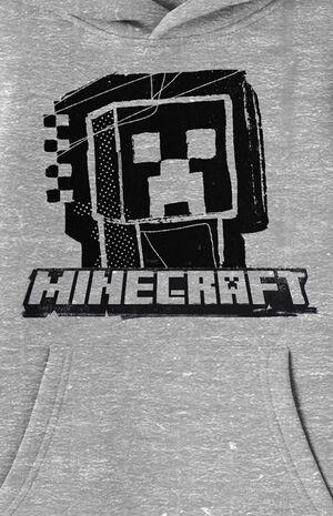 Kids Minecraft Monochrome Hoodie image number 2