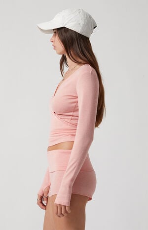 Active Lounge Long Sleeve Wrap Top image number 4