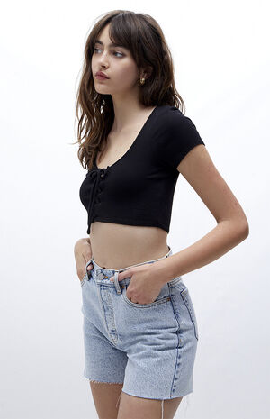 Tie Front Crop Top image number 3
