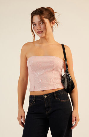 Bow Sequin Tube Top image number 2