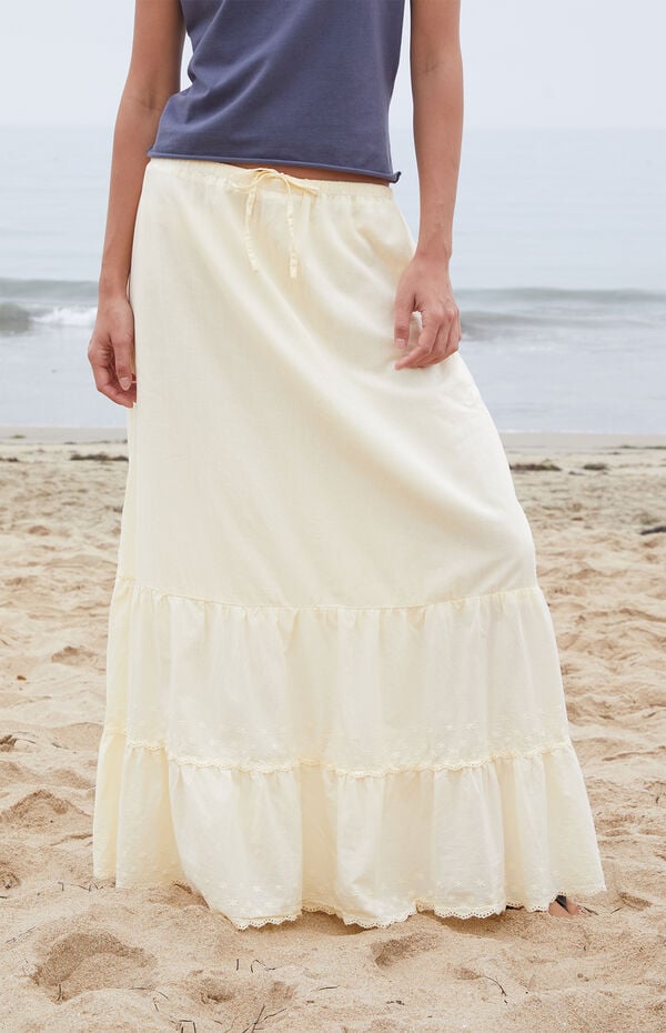 John Galt Yellow Nadia Maxi Skirt
