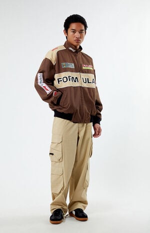 x PacSun Brown Pole Position Jacket image number 4