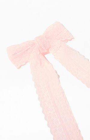 Piper Lace Bow Hair Barrette image number 2