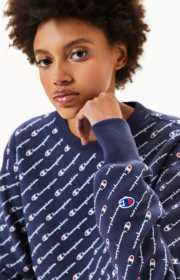 champion curl cropped sweatshirt
