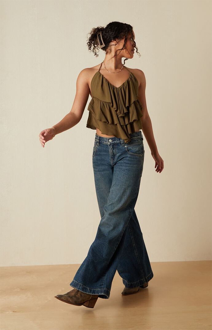 Your Favorite Flynn Ruffle Halter Tank Top