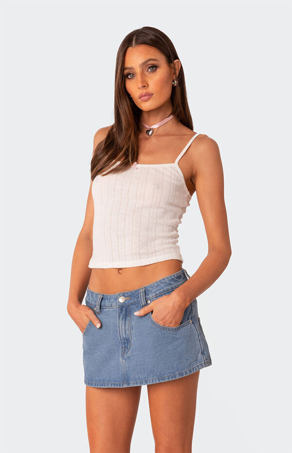 Edikted Pointelle Tank Top