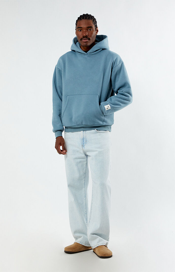 PacSun Blue Solid Pullover Hoodie PacSun