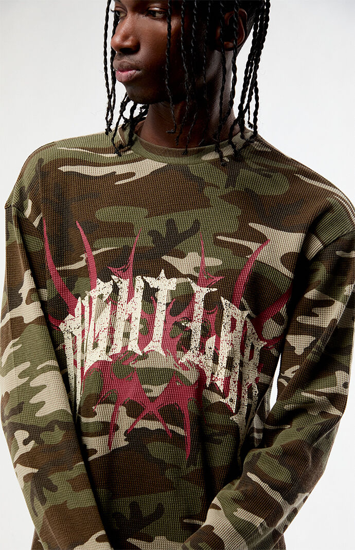 Nightlab Night Camo Waffle Knit Long Sleeve T-Shirt