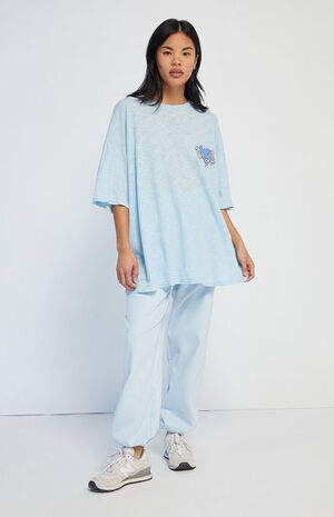 Sky Blue Unbreakable Boyfriend T-Shirt image number 4