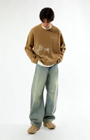 x PacSun Man at a Caf&eacute; Table Paris Cropped Sweater image number 5