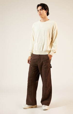 Tonal Checkerboard Jacquard Sweater image number 4