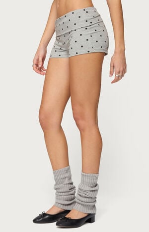 Chelsie Polka Dot Foldover Shorts image number 2
