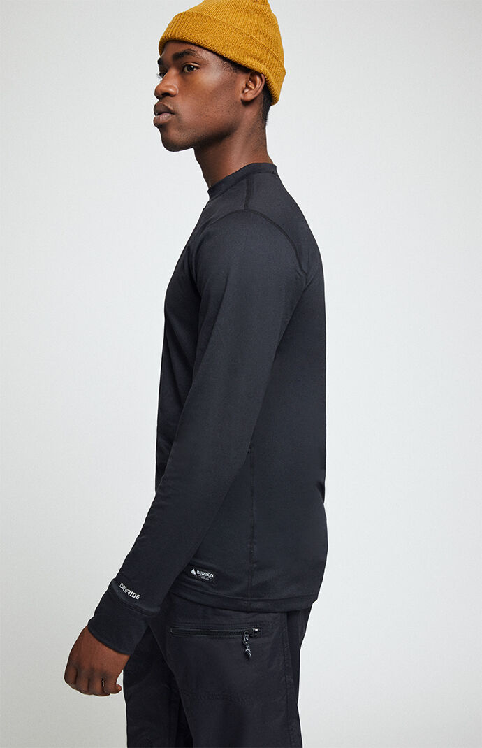 Black Midweight Merino Base Layer Crew