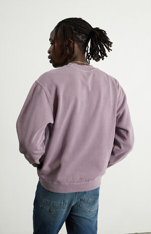 Purple Vintage Wash Crew Neck Sweatshirt image number 4
