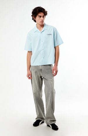 Farms Blue Woven Camp Shirt&nbsp; image number 5