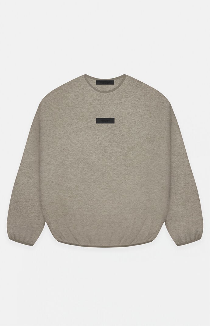 Fear of God Essentials Heather Grey Crew Neck Sweatshirt PacSun