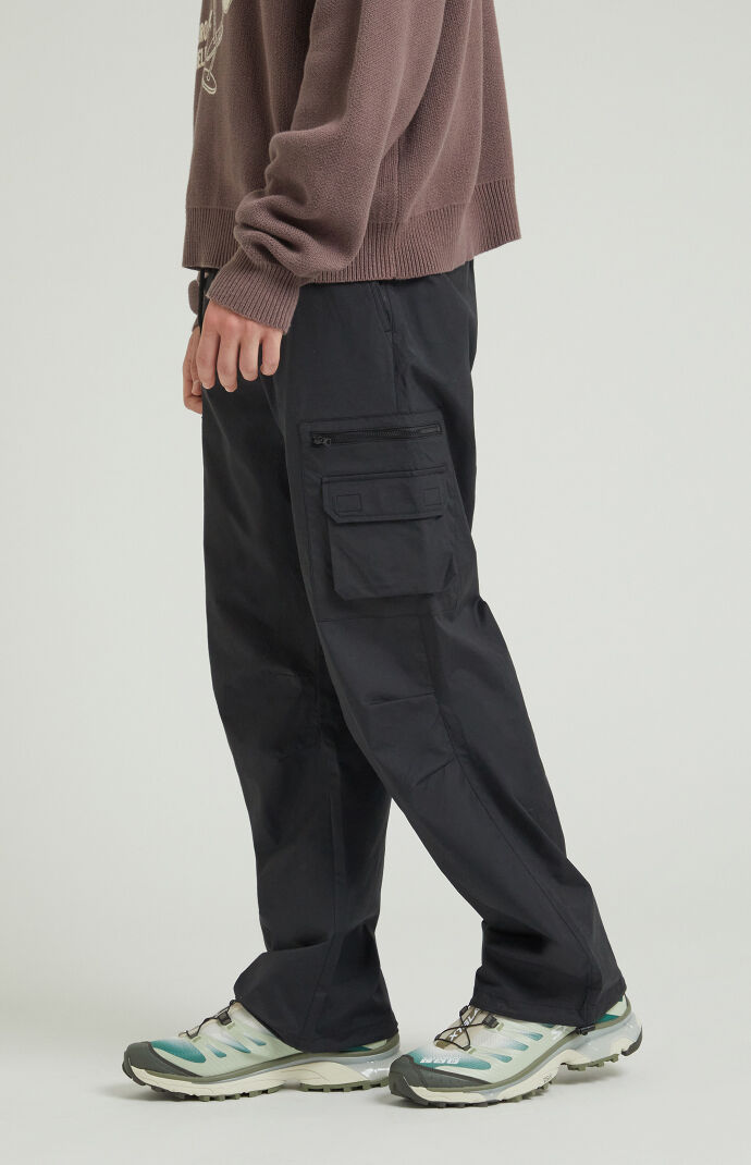 Pacsun Black Nylon Baggy Cargo Pants | PacSun