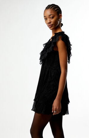 Greta Plisse Lurex Mini Dress image number 4