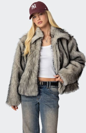 Mob Wife Faux Fur Jacket