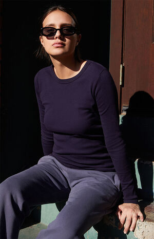 Navy Tori Thermal Long Sleeve Top image number 2