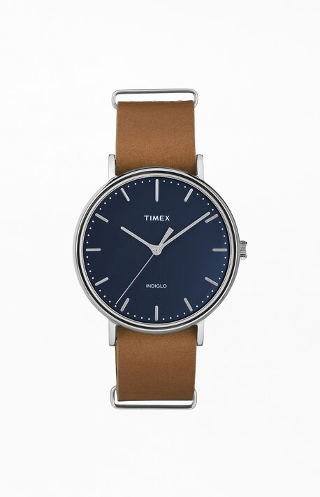 Brown Fairfield Leather Strap Watch