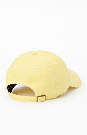 Yellow NY Weathered Strapback Hat image number 2