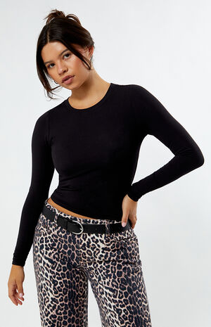 Teddy Crew Neck Long Sleeve Top image number 2