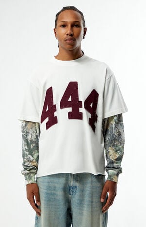 444 Camo Cropped 2fer Long Sleeve T-Shirt
