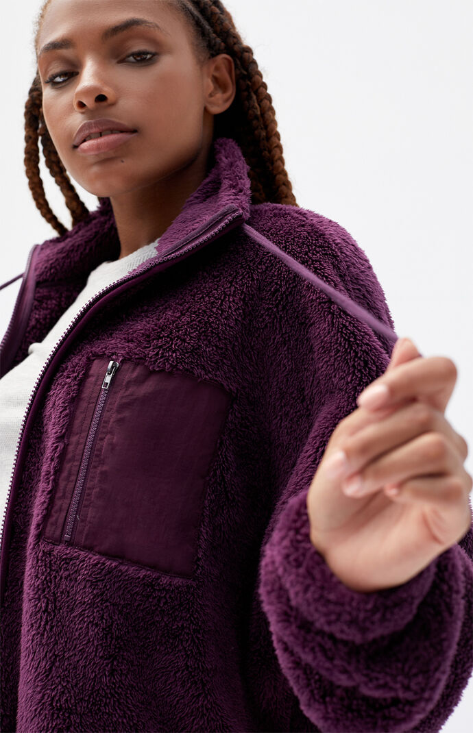 Celine Sherpa Full Zip Sweatshirt