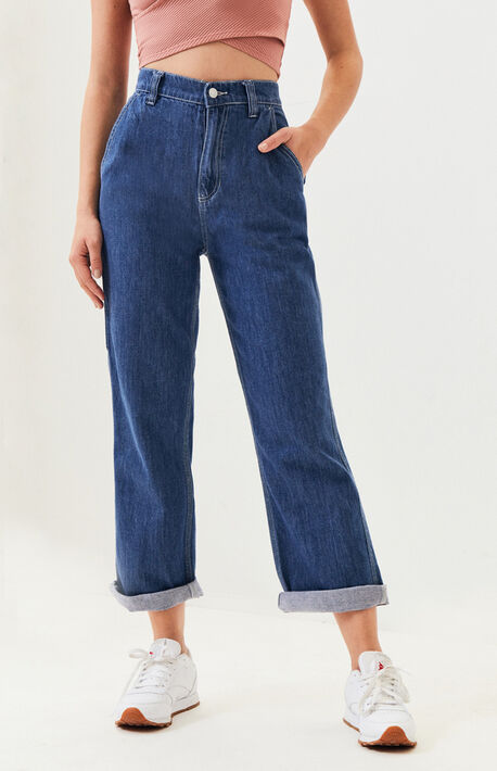 pacsun jane blue high waisted straight leg jeans 2017