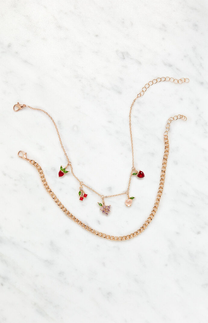 2 Pack Fruity Anklets
