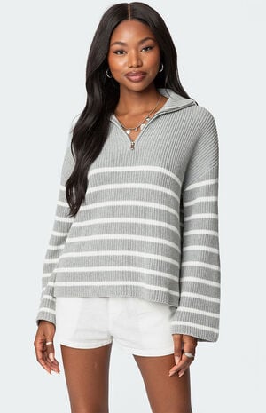 Oversized Quarter Zip Sweater image number 1