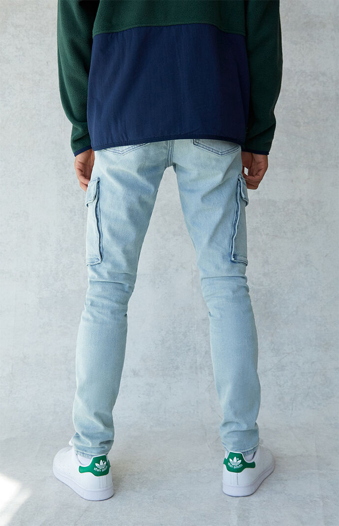 Light Indigo Stacked Skinny Jeans