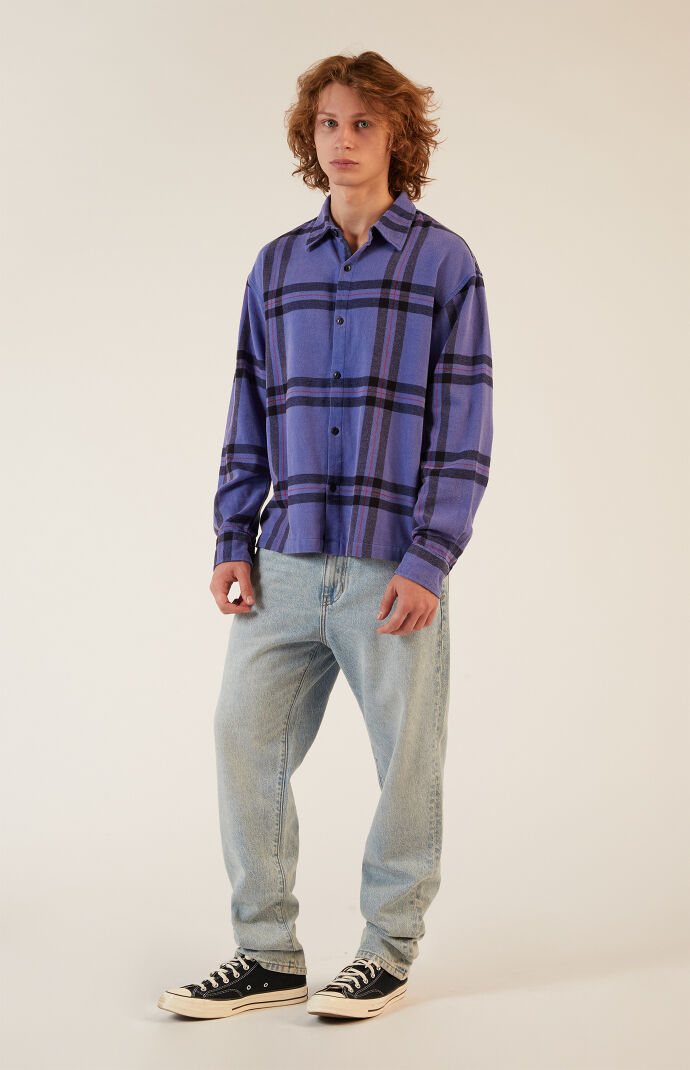 Pacsun flannel hoodie online