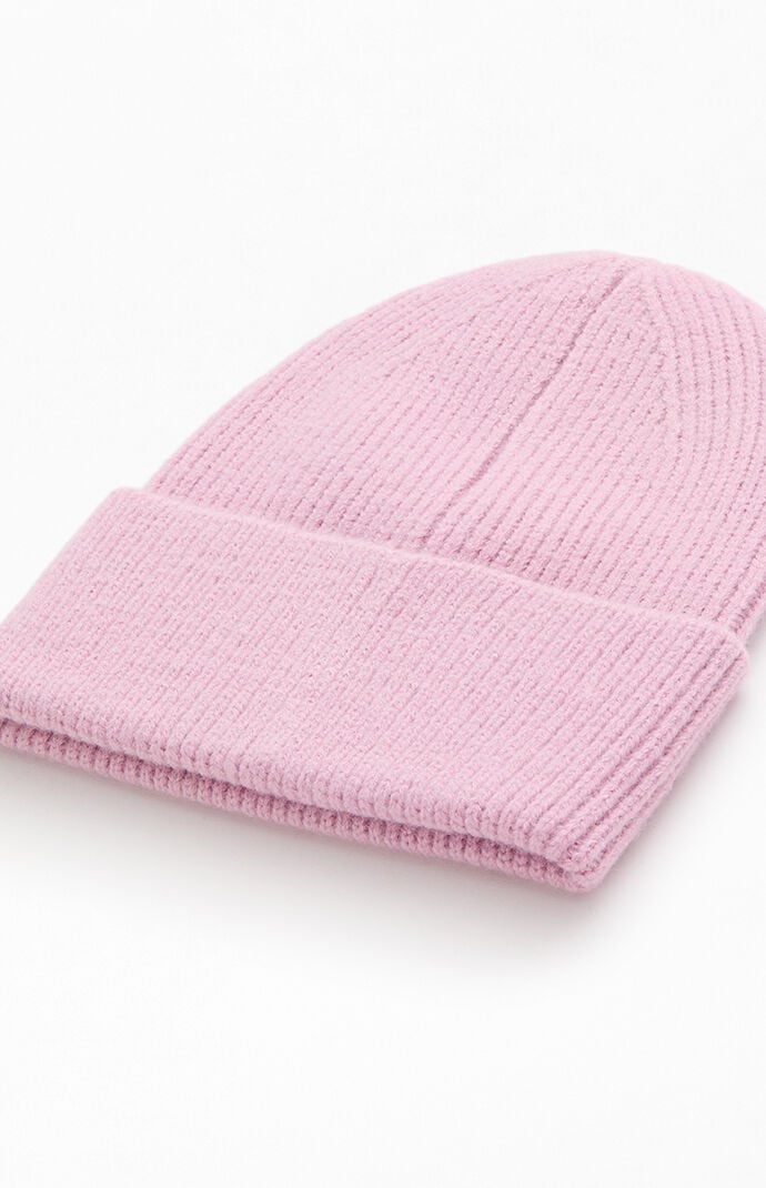 Pacsun Pink Ribbed Beanie