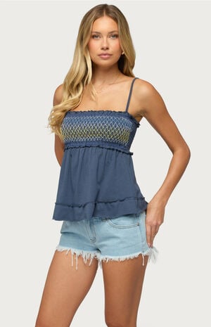Kelsy Smocked Tank Top image number 2