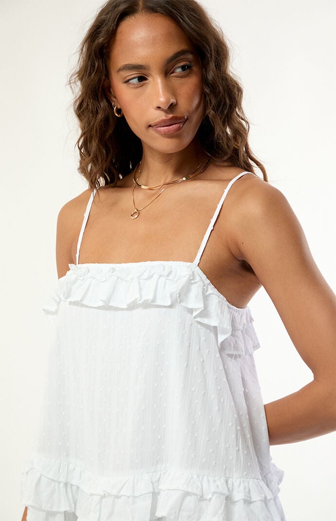 The Frolic Blackberry Eyelet Mini Dress
