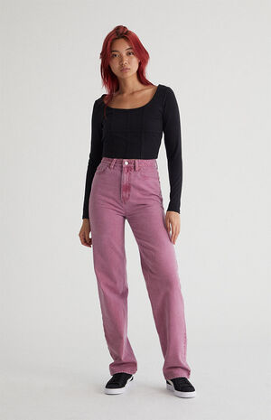 Eco Fuchsia Boyfriend Jeans image number 4