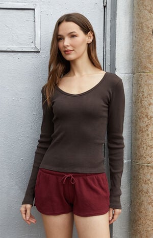 Brown Josephine Long Sleeve Top image number 2