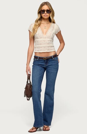 Vania Ultra Low Rise Bootcut Jeans image number 5