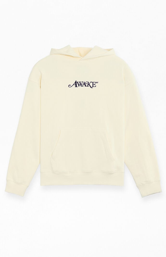 AWAKE NY classic logo hoodie 刺繍ロゴ パーカー Awake NY Cream Classic Logo Hoodie | Pacsun
