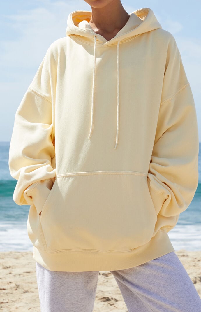 John Galt Yellow Christy Oversized Hoodie