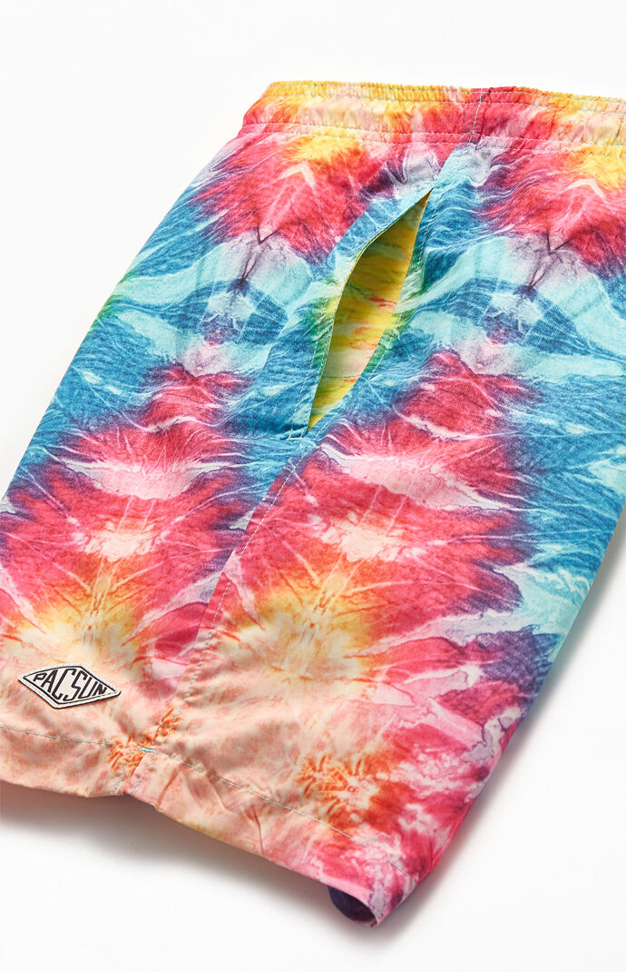 Hippie Tie-Dyed 17" Swim Trunks