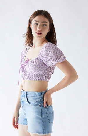 Light Blue Ribcage Denim Shorts Light Blue Ribcage Denim Shorts image number null