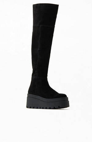 Women's London Calling Wedge Over-The-Knee Boots image number 1