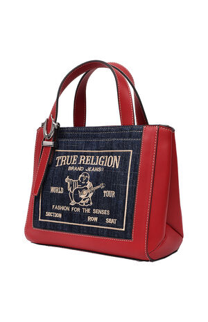 Red Arvin Buddha Motif Crossbody Tote Bag image number 3
