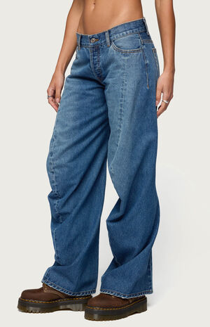 Maiah Low Rise Barrel Jeans image number 2